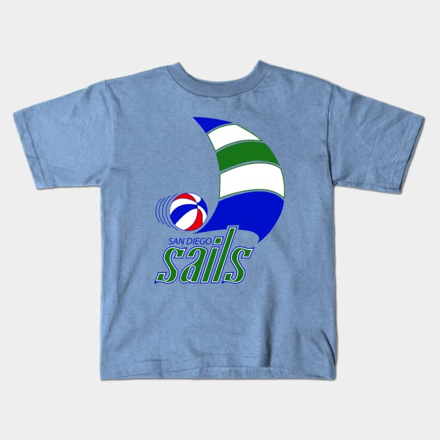 DEFUNCT - SAN DIEGO SAILS Kids T-Shirt by LocalZonly